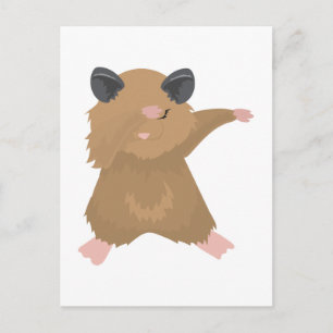 Dabbing Hamster Dance Funny Dab Dance Gift Idea Vykort