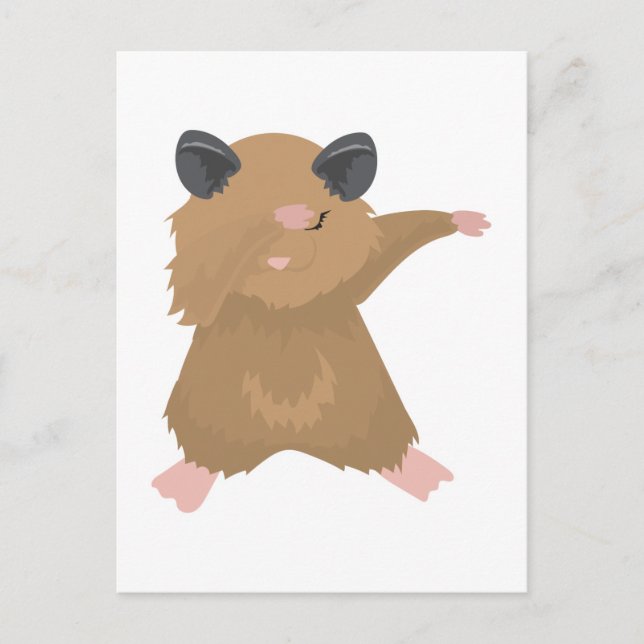 Dabbing Hamster Dance Funny Dab Dance Gift Idea Vykort (Framsida)