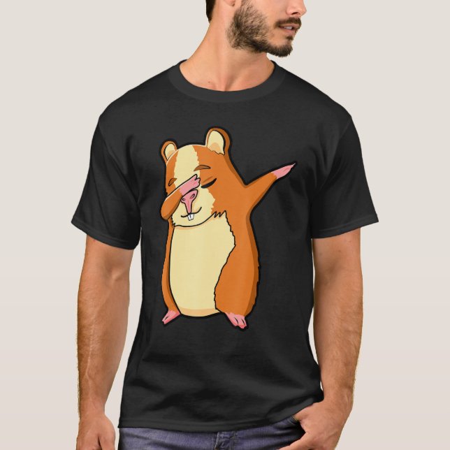 Dabbing Hamster Hamster T Shirt (Framsida)