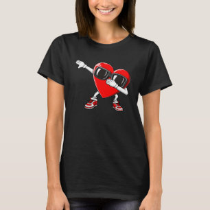 Dabbing Heart Boy Valentine Dab Kärlek Valentines T Shirt