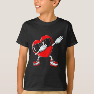 Dabbing Heart Boys Girls Kärlek Dab Dance Funny T Shirt