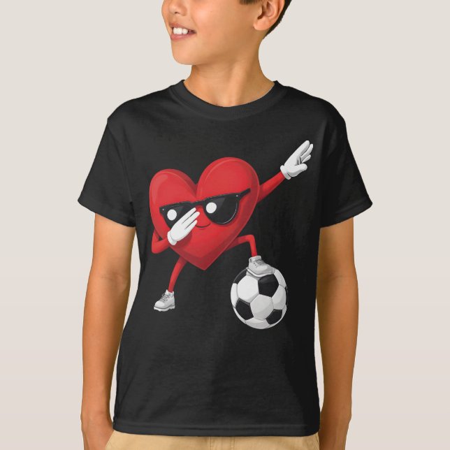 Dabbing Heart Dab Ocer Cute Boys T Shirt (Framsida)