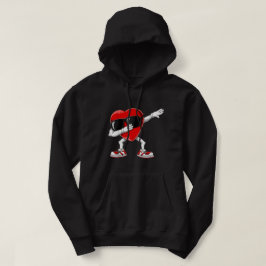 Dabbing Heart Funny ger Manar Kids Boys Valentine Hoodie