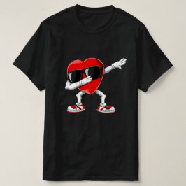 Dabbing Heart Funny ger Manar Kids Boys Valentine T Shirt