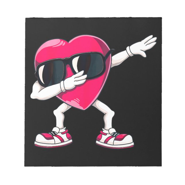 Dabbing Heart Funny Gifts Girls Kids Boys Anteckningsblock (Framsida)