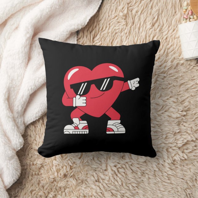 Dabbing Heart Funny Gifts Valentines day Kudde (Filt)