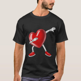 Dabbing Heart Funny Gifts Valentines day T Shirt