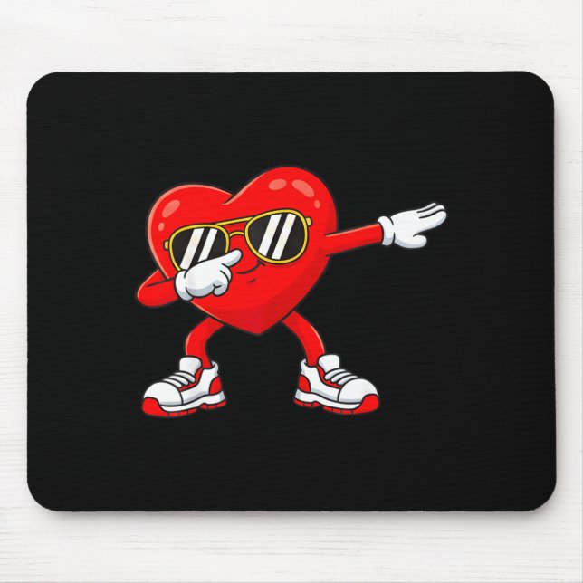 Dabbing Heart Funny Toddler Girls Kids Boys Valent Musmatta (Framsidan)