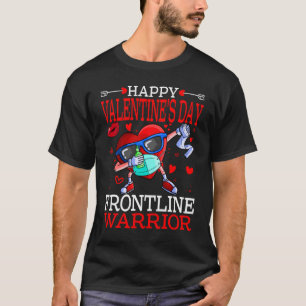 Dabbing Heart i mask Alla hjärtans dag Frontli T Shirt