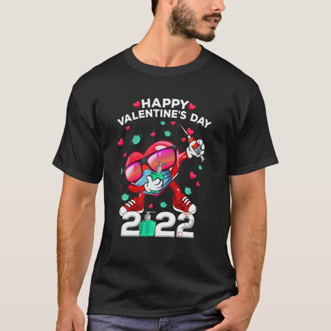 Dabbing Heart in a Mask Alla hjärtans dag 2022 T Shirt (Framsida)