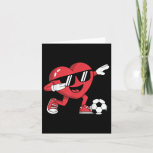 Dabbing Heart Player Ocer Valentines day Boys Gi Kort