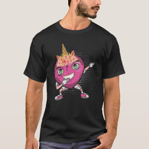 Dabbing Heart Unicorn-blomman krona leende kärlek T Shirt