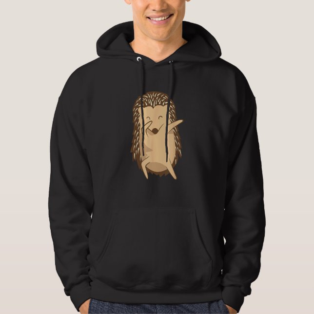 Dabbing Hedgehog   for women kids men Hoodie (Framsida)