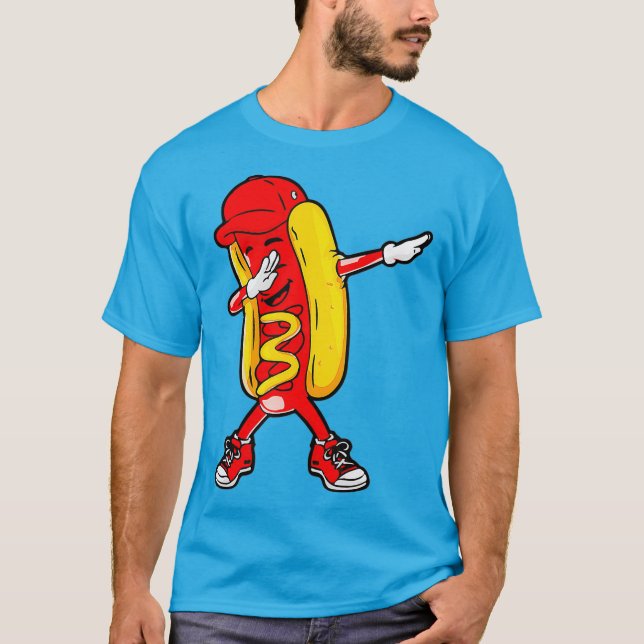 Dabbing Hett Hund Doing Hip hop Dab Dance Funny T Shirt (Framsida)