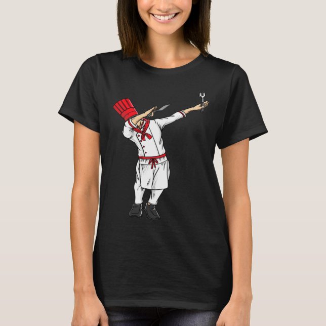 Dabbing Hibachi Chef  Japanese Chef Asian Cook T Shirt (Framsida)