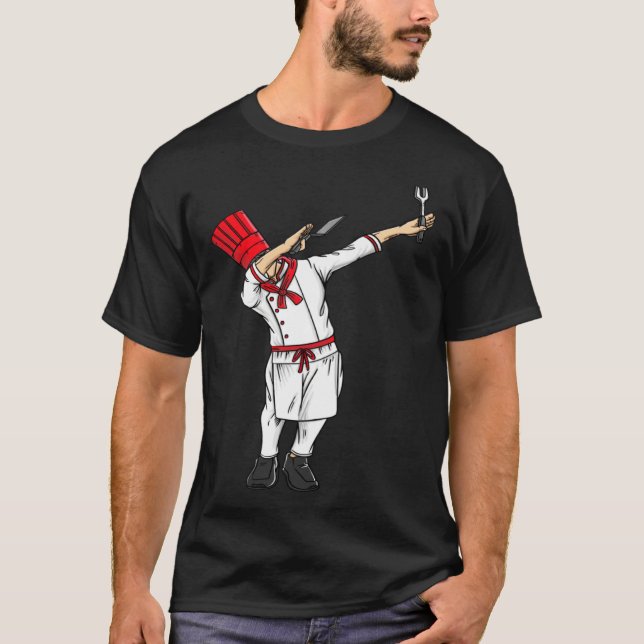 Dabbing Hibachi Chef  Japanese Chef Asian Cook T Shirt (Framsida)