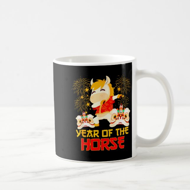 Dabbing Horse Chinese New Year Of The Horse2026  Kaffemugg (Höger)