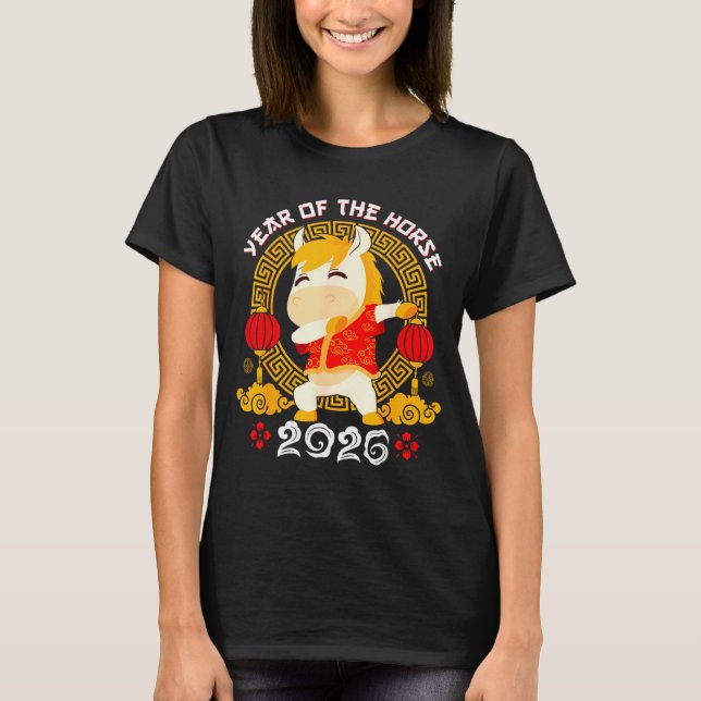 Dabbing Horse Chinese New Year Of The Horse2026  T Shirt (Framsida)