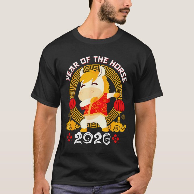Dabbing Horse Chinese New Year Of The Horse2026  T Shirt (Framsida)