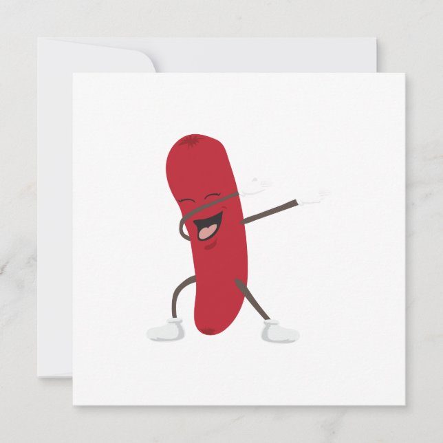 Dabbing Hotdog Funny - Gift Idea Inbjudningar (Framsida)