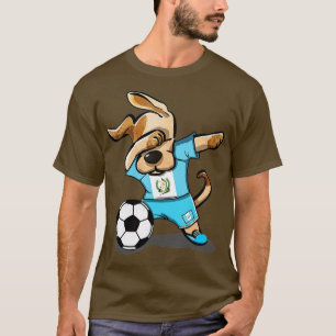 Dabbing Hund Guatemala Soccer Guatemalan Flagga Fo T Shirt