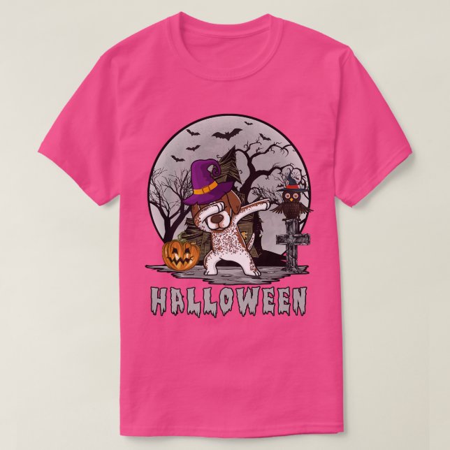 Dabbing Hund Halloween German Shorthar Pointer H T Shirt (Design framsida)