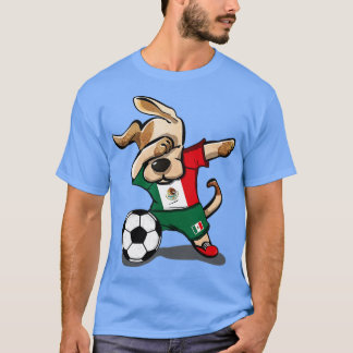 Dabbing Hund Mexico Ocer Fläkt Jersey Mexican Foot T Shirt