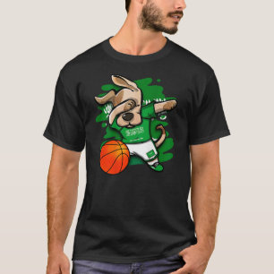 Dabbing Hund Saudiarabien Basketball Fläkt Jersey T Shirt