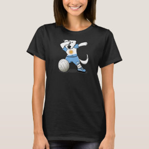 Dabbing Husky Argentina Volleyball Älskare Argenti T Shirt