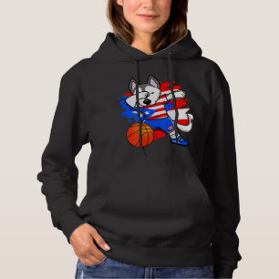 Dabbing Husky Puerto Rico Basketball Fläkt Jersey T Shirt
