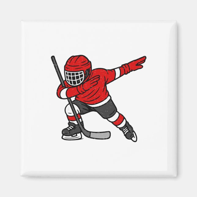 Dabbing Ice Hockey Player Sports Athlete Dab Dance Magnet (Framsidan)