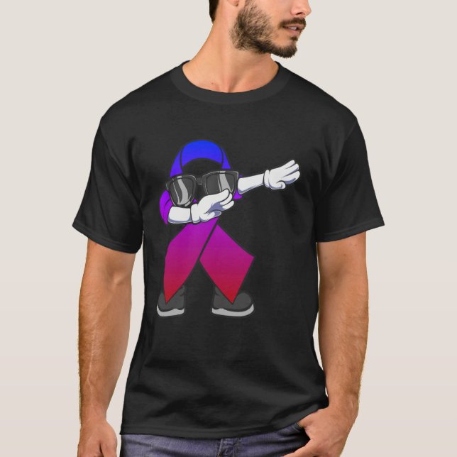 Dabbing Inclusion Ribbon Dabbin Dance T Shirt (Framsida)