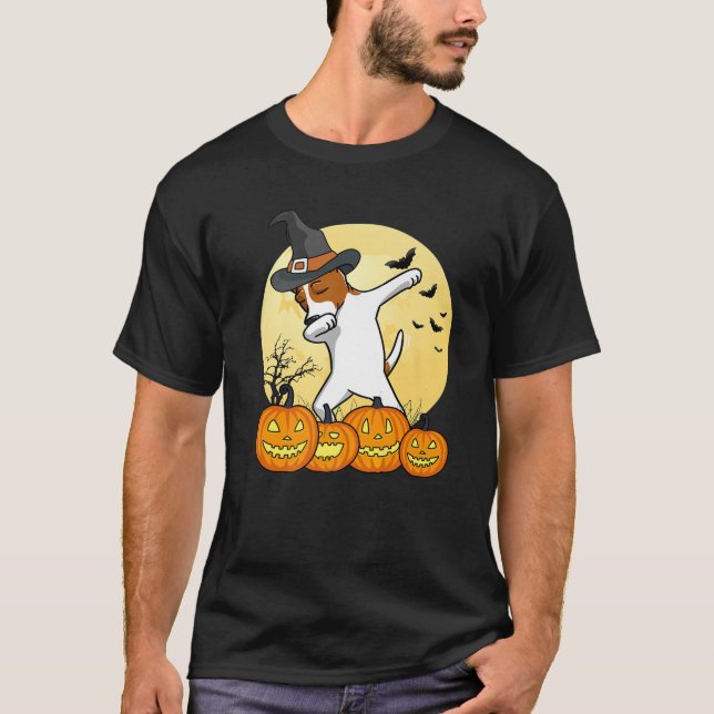 Dabbing Jack Russell Terrier Dab Dance Halloween D T Shirt (Framsida)