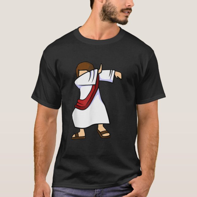 Dabbing Jesus Funny Christian Jesus Dab Dance T Shirt (Framsida)