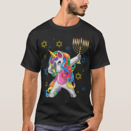 Dabbing Jewnicorn Jewish Unicorn Hanukkah T Shirt