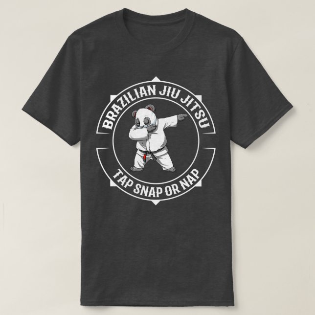 Dabbing Jiu Jitsu Panda BJJ och Submission 1 T Shirt (Design framsida)