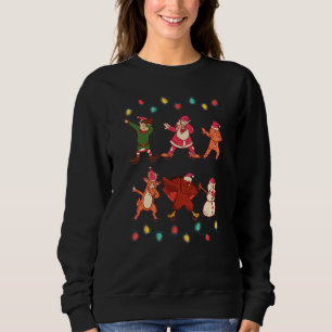 Dabbing jul Jultomten Elf Reindeer Friends T Shirt