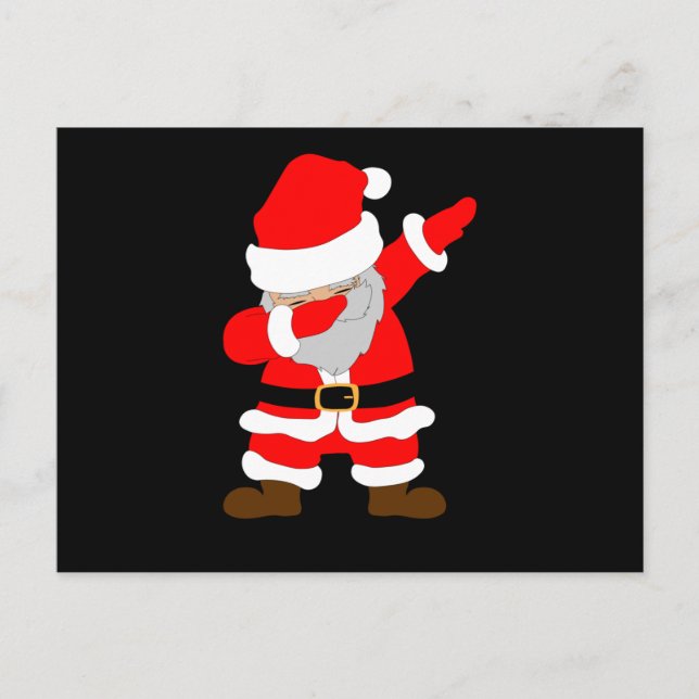 Dabbing Jultomten Coola Elegant Santa Vykort (Framsida)