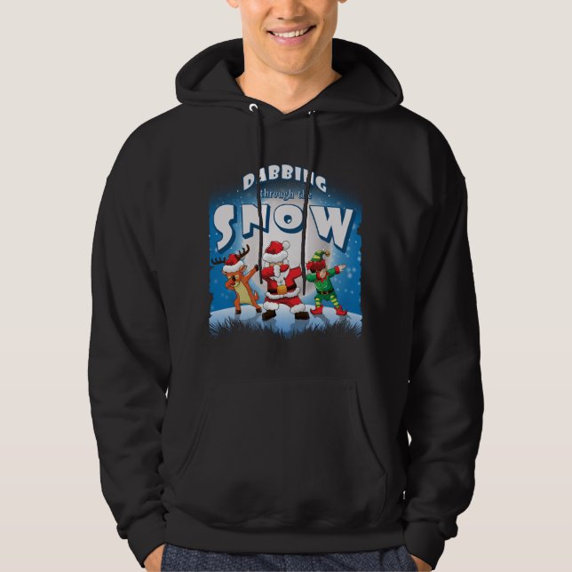 Dabbing Jultomten Elf Reindeer jul Squad P Hoodie (Framsida)