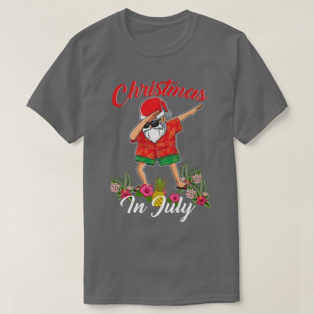 Dabbing jultomten i juli Boys Manar Hawaiian T Shirt (Design framsida)