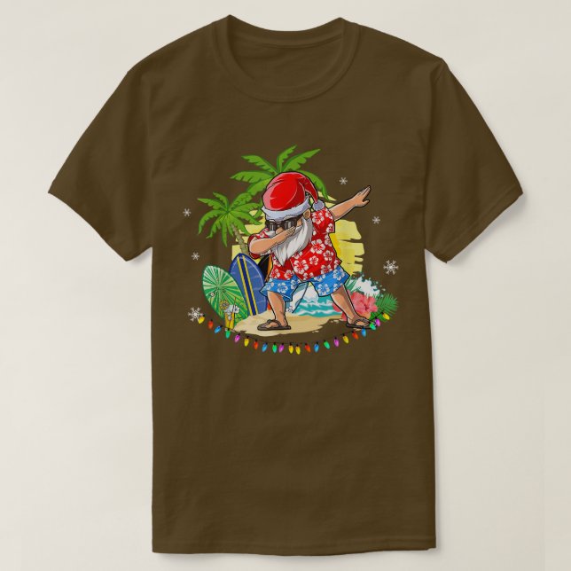 Dabbing jultomten i juli Boys Manar Hawaiian T Shirt (Design framsida)