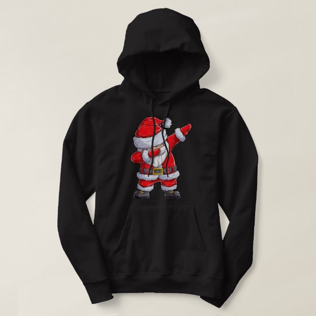 Dabbing Jultomten jul Boys Manar Funny Julafton Hoodie (Design framsida)