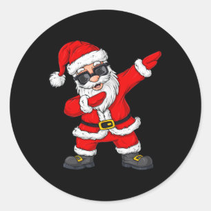Dabbing Jultomten jul Dab Boys Girls Kids Runt Klistermärke