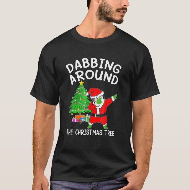 Dabbing Jultomten jul Dab Tees T Shirt (Framsida)