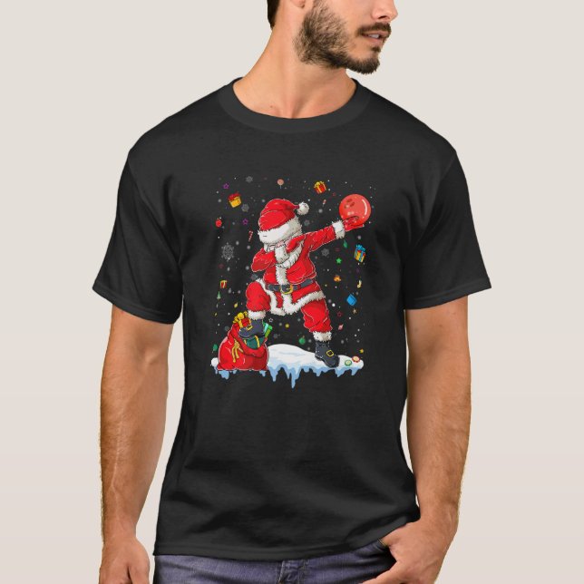 Dabbing Jultomten jul Ljus God jul Co T Shirt (Framsida)