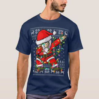 Dabbing Jultomten Julafton Ljus Ugly Santa Christm T Shirt