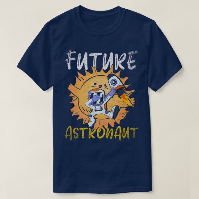 Dabbing Junior Astronaut Science Rocket Future Ast T Shirt (Design framsida)