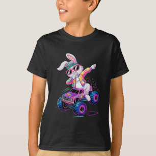 Dabbing Kanin Glad Påsk Monster Truck Pojkar Mäns T Shirt