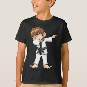 Dabbing Karate Boy Funny Martial Arts Tecknad Desi T Shirt
