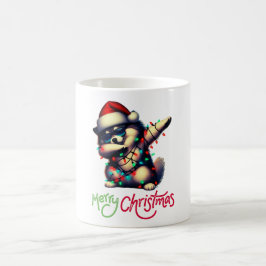 Dabbing Keeshond Hund Sunglasses Cute jul on Kaffemugg